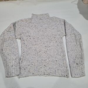 Old Navy Light Gray Speckled Turtleneck Sweater